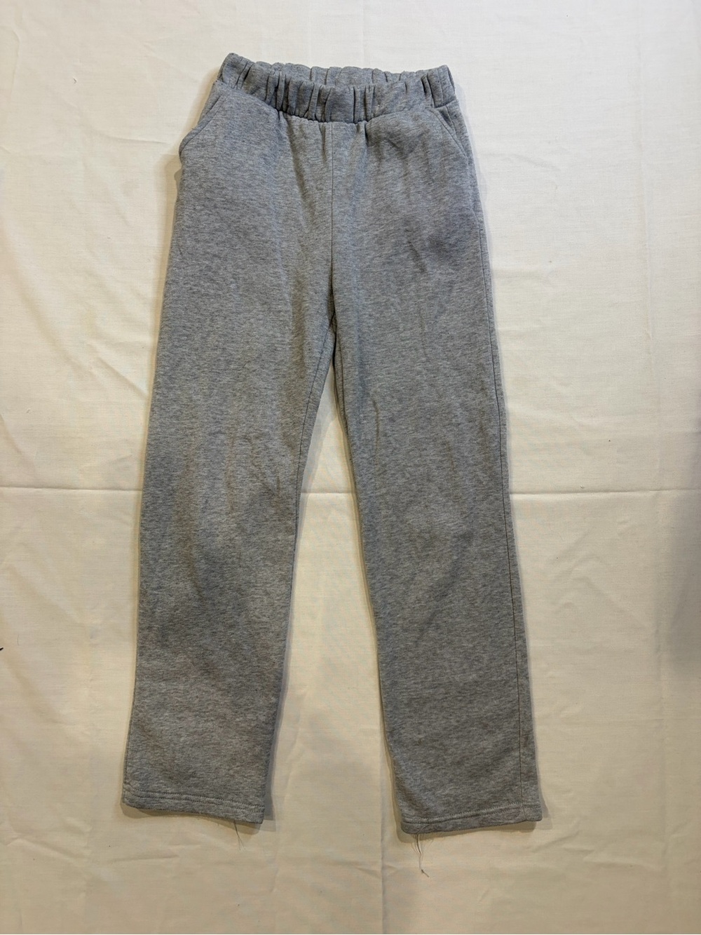 Classic Gray Fleece Joggers with Elastic Waist